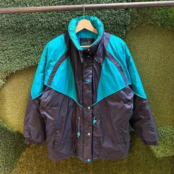 Vintage 1980s Action Gem Zip-up Ski Jacket  Medium - Picture 1 of 5